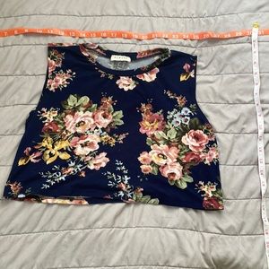 floral cropped shirt